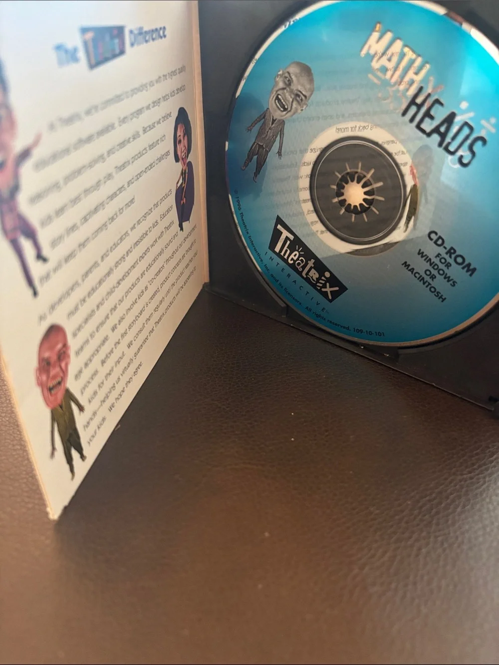 CD-ROM titled Math Heads, developed by Theatrix Interactive